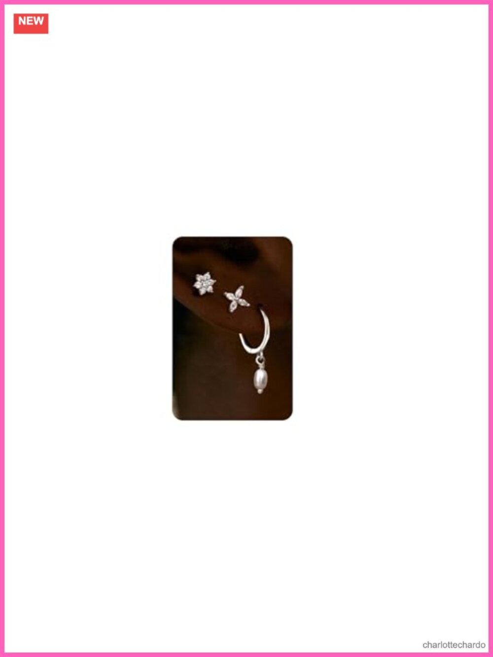 Sterling Silver Earrings Stack Set Hypoallergenic Cartilage Dainty Women
